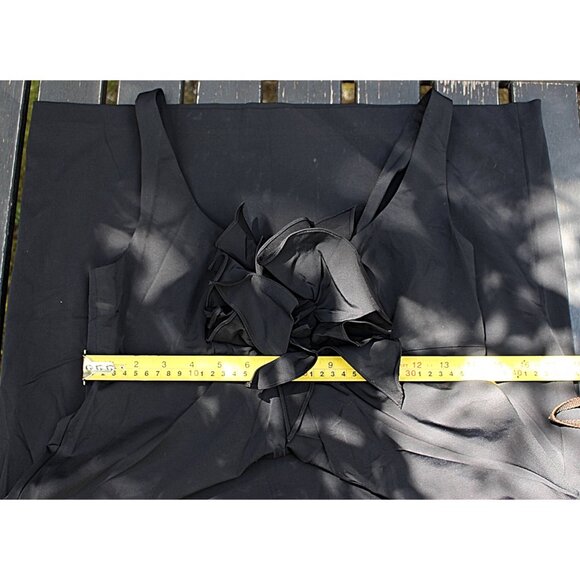 Diane Von Furstenberg DVF - sz 6 - Adelina Ruffle Front Tank Dress in Black - Picture 7 of 7